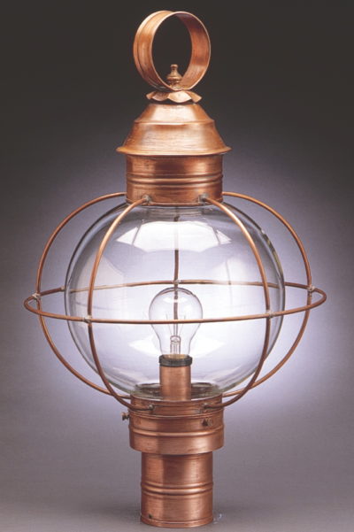 Round Caged Onion Post Lantern