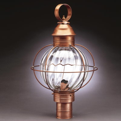 Round Caged Onion Post Lantern