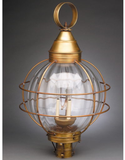 Round Caged Onion Post Lantern