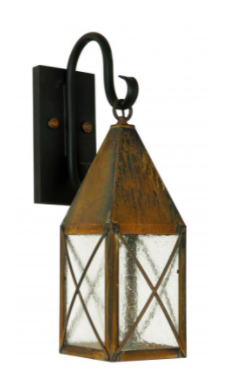 Square X Caged Wall Mount Lantern