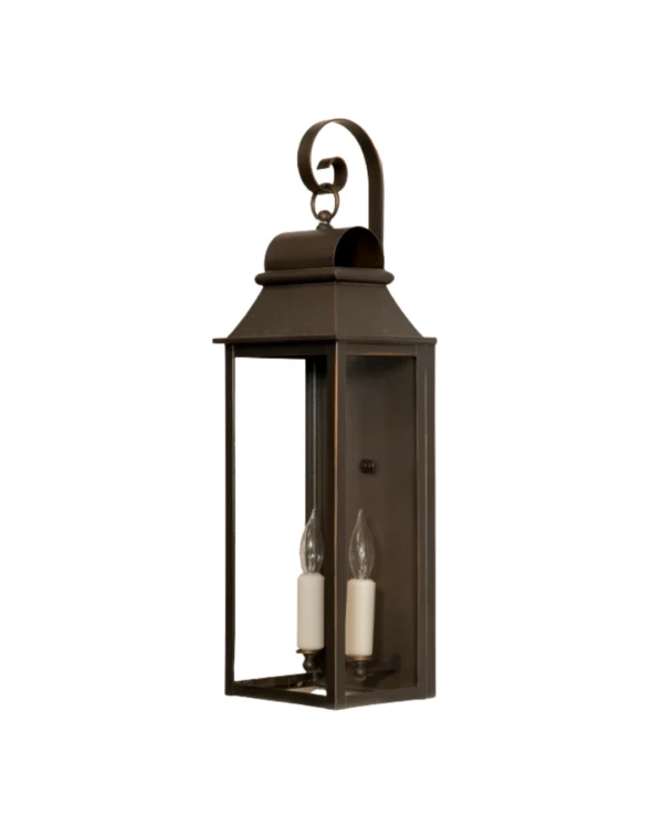 Swedge Top Pocket Lantern with Hood and Scroll